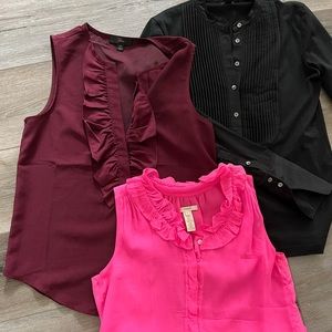 Lot of JCrew Blouses Tops XS Sz 0